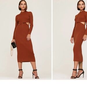 Ronny Kobo Cut Out Knit Dress